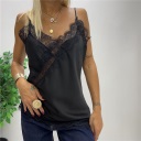 canotta effetto raso e pizzo see